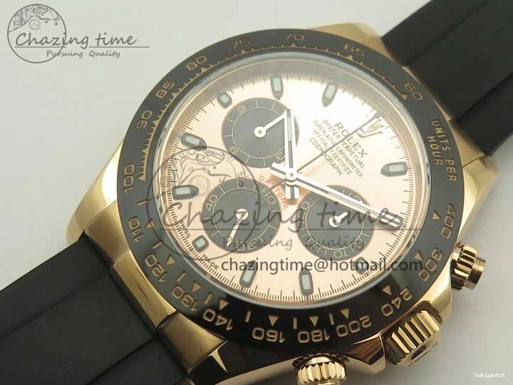 Best Dial ARF Clone Black Gold Rubber Rose On 1:1 Edition Super V2 Daytona 116515 Strap A4130 0225